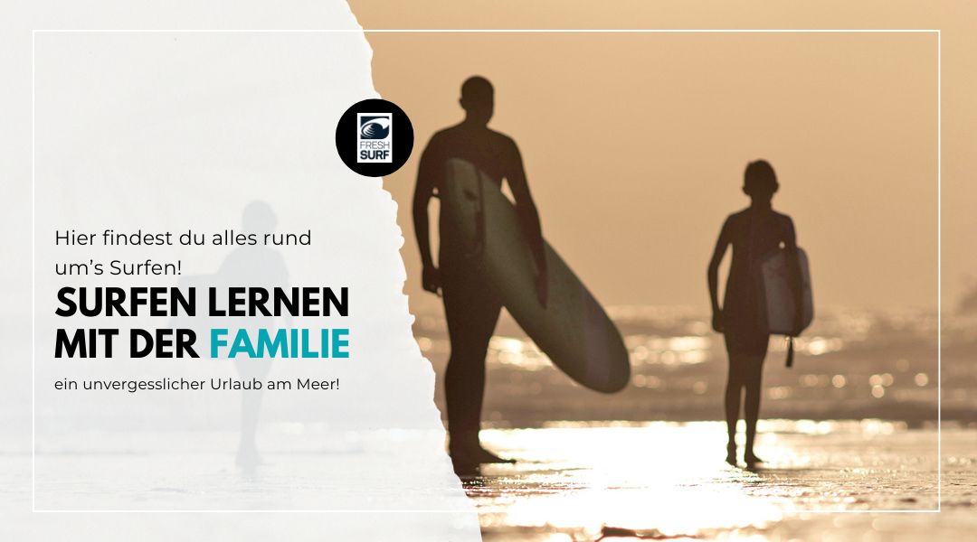 Surfen lernen mit der ganzen Familie - Surf-Familienurlaub! surfen lernen mit der ganzen familie - sonnenuntergang am strand